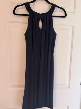 Scarlett Nite Navy Keyhole Midi Dress